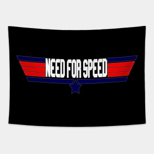 "Need for Speed" 80's action movie design Tapestry