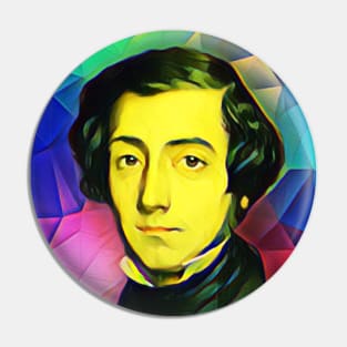 Alexis de Tocqueville Colourful Portrait | Alexis de Tocqueville Artwork 7 Pin