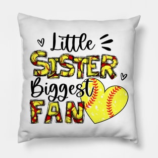 Softball Sister, Little Sister Biggest Fan Pillow