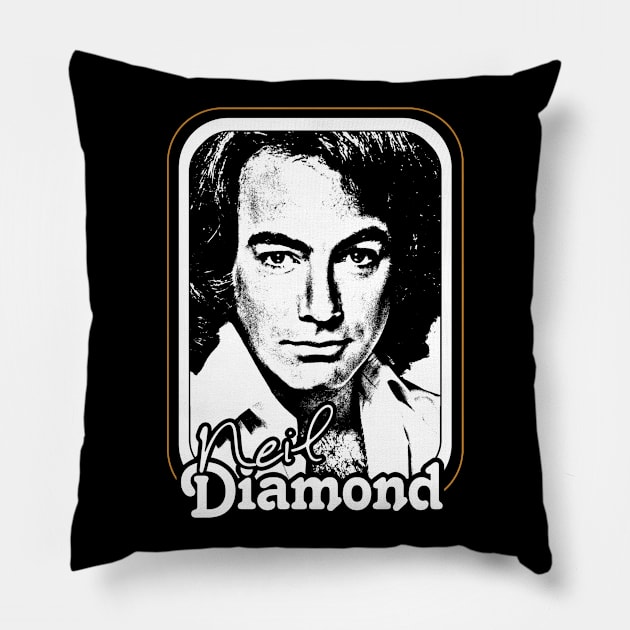 Neil Diamond /// Retro 1970s Fan Design Pillow by DankFutura