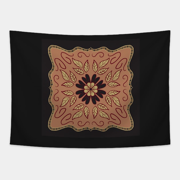 Tangerine and Watermelon Pink floral Provencal style design Tapestry by FrancesPoff