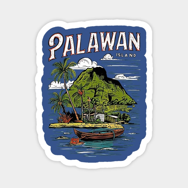 Palawan Island Philippines Magnet by likbatonboot