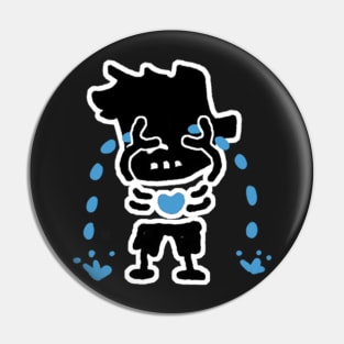 Crying Zombie Boy Pin