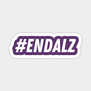 End Alz Alzheimers Awareness Purple Dementia Mom Dad Grandpa Magnet