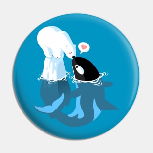 Whale bear Pin