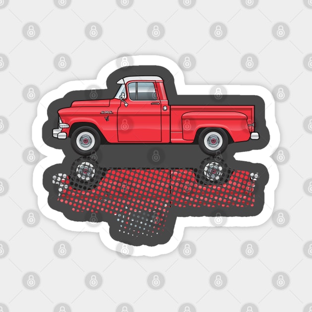 red truck Magnet by JRCustoms44