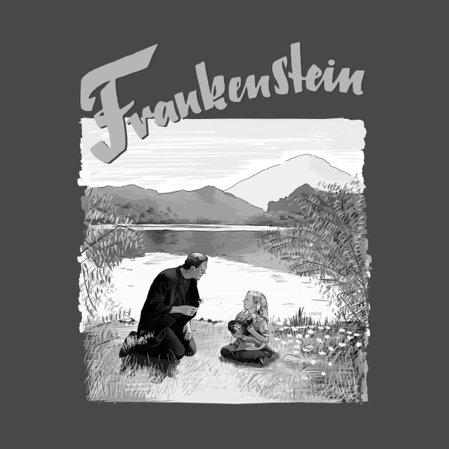 Frankenstein Illustration by burrotees