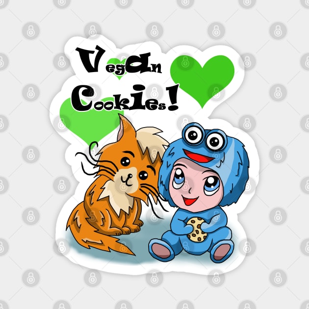 We Love Vegan Cookies! Magnet by cuisinecat