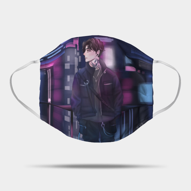 Cyber Punk Anime Guy Cyberpunk Mask Teepublic