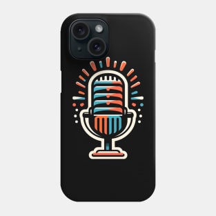 retro hip hop microphone Phone Case