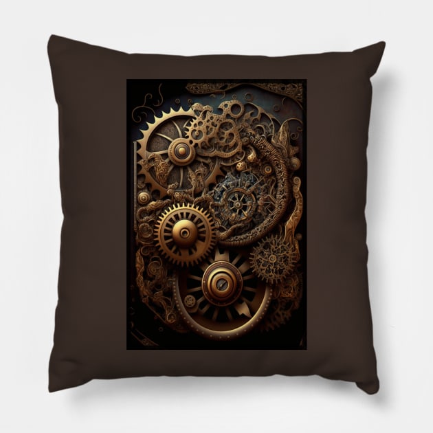 Steampunk Mechanics Pillow by Abili-Tees