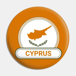 Cyprus Country Badge - Cyprus Flag Pin