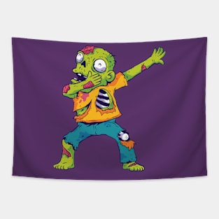 Funny Dabbing Zombie | Cute Halloween Monster Tapestry