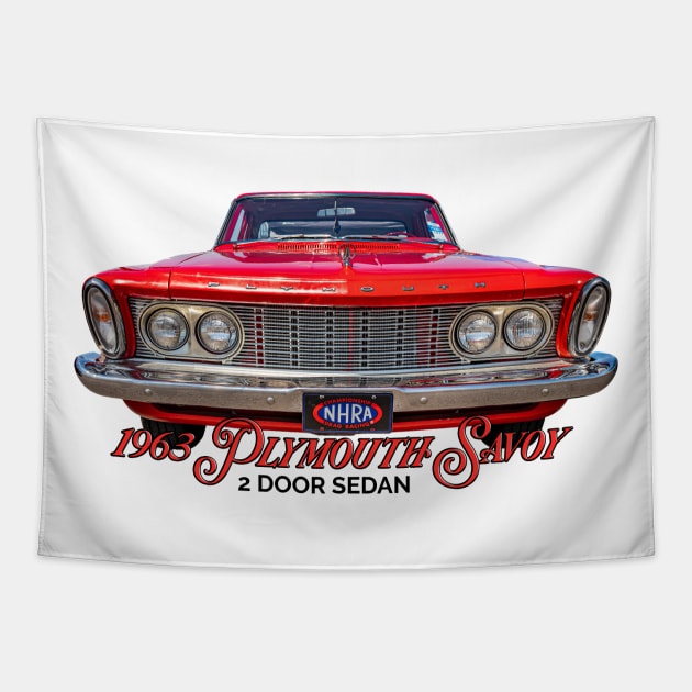 1963 Plymouth Savoy 2 Door Sedan Tapestry by Gestalt Imagery