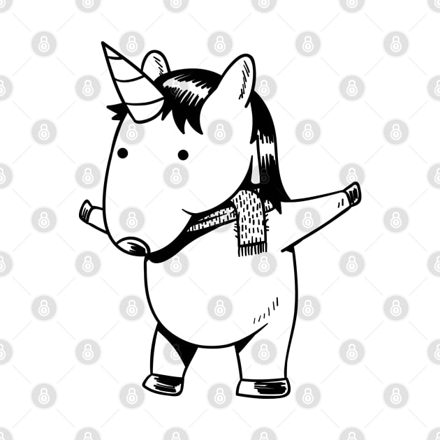 Unicorn - Cute and funny unicorn hand drawn by KC Happy Shop