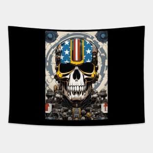 Robo-Skull Tapestry