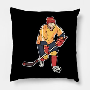 Ice Hockey Player Pillow