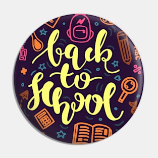 Colorful Back to School Education Pin