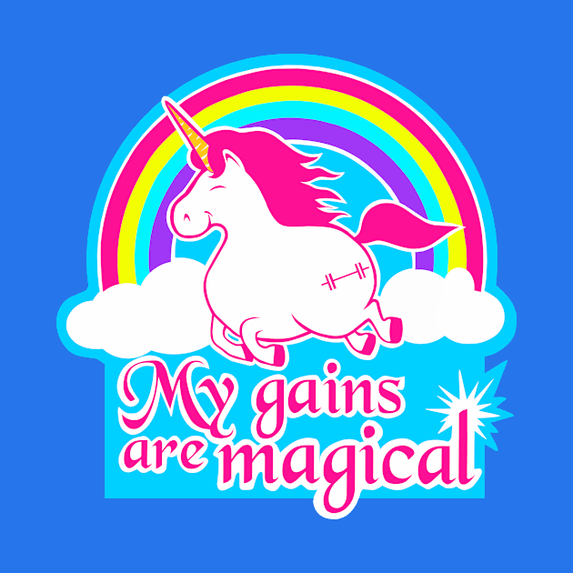 Unicorn fitness, gym girl, fitness girl, barbell unicorn by TimAddisonArt