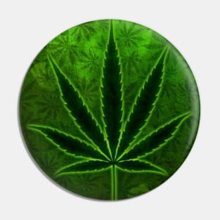 Cannabis leaf art Pin