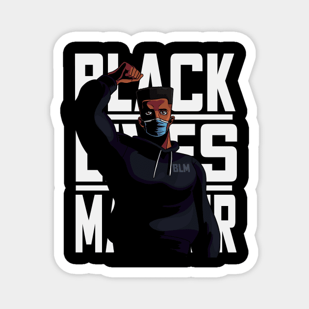 Black Lives Matter Activist Protester Magnet by Noseking