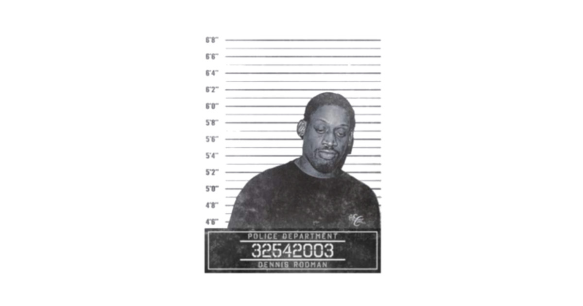 Dennis Rodman Famous Sports Star Mugshot Police Department Dennis