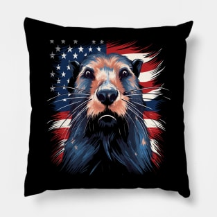 Patriotic Nutria Pillow