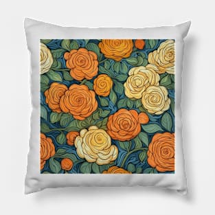 Van Gogh Roses Pattern 18 Pillow