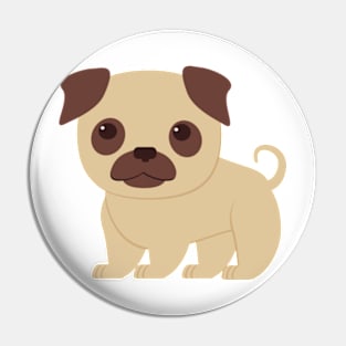 Pug cute dog puppy dog ​​owner Pin