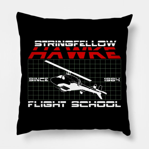 Stringfellow Hawke Flight School Pillow by Meta Cortex