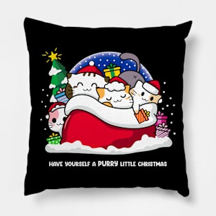 Purry Littkle Christmas Pillow