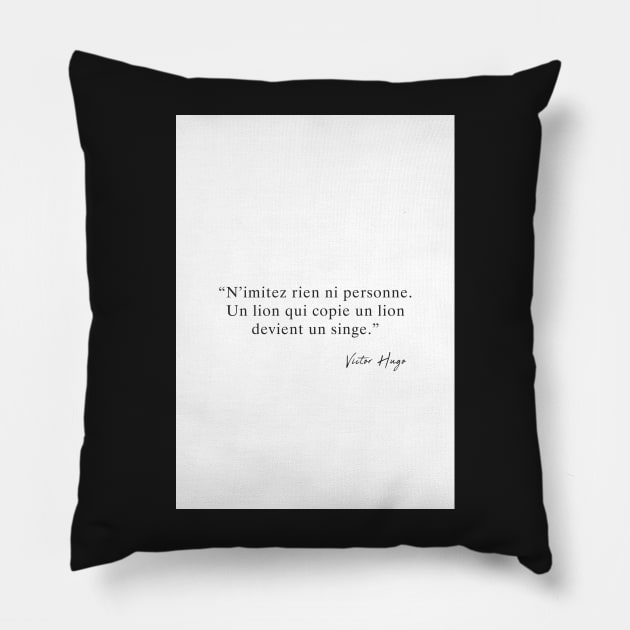 Victor Hugo - Quotes Pillow by Labonneepoque