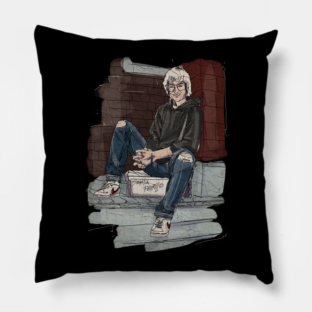 Sophia Petrillo Watercolor Vintage Pillow by GLORIADEWATA