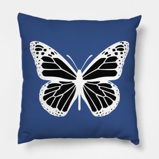 black and white butterfly 1 Pillow