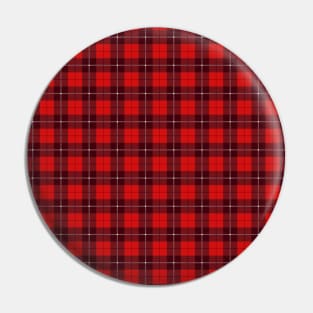 Pretty Simple Check Pattern Stripes Tones of Red and White Pin