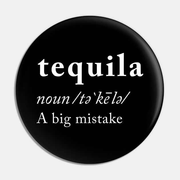 Funny Tequila Definition Pin by redsoldesign