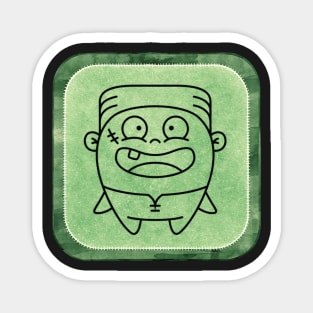 Funny Green Halloween Frankenstein Monster Magnet