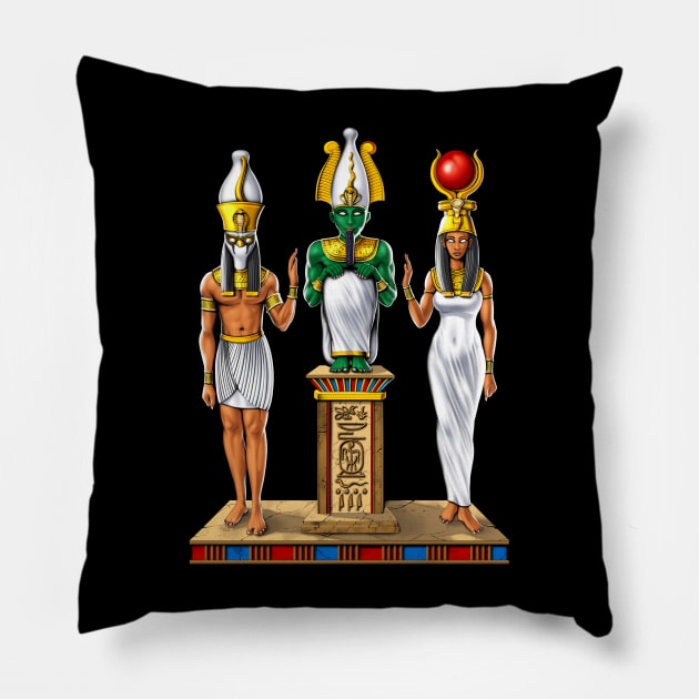 Ancient Egyptian Holy Trinity Pillow by underheaven