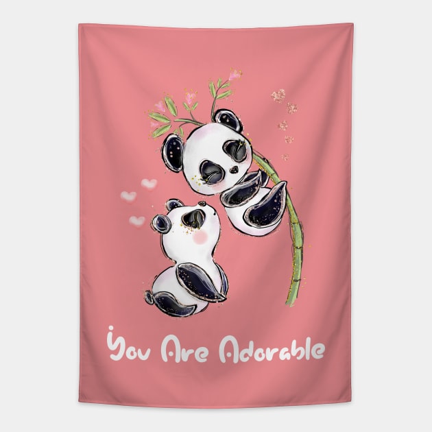 You are adorable Tapestry by Athikan