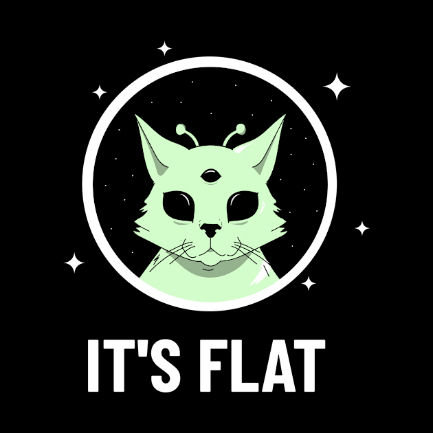 Alien Cat It's Flat by Anassein.os