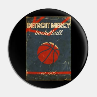 COVER SPORT - DETROIT MERCY BASKETBALL EST 1905 Pin