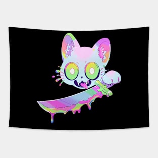 Festival DJ Cute Zombie Cat Electronic Music Tapestry