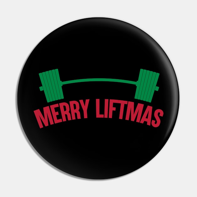 Merry Liftmas  Funny Weightlifting Christmas Gym Workout Pin by TeeTeeUp
