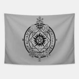 Supernatural and Silent Hill Sigils and Wardings and Seals - mightbelucifer Tapestry