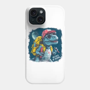 100 days of school T-Rex With Glasses Phone Case