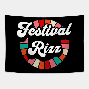 Festival Rizz / MUSIC FESTIVAL OUTFIT / Funny Rave Festival Party Concert Camping Tent Humor Tapestry