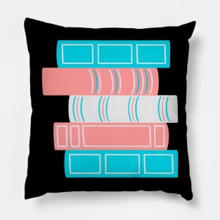Trans Book Pride Stack Pillow