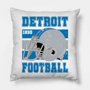 Detroit Retro Football Pillow