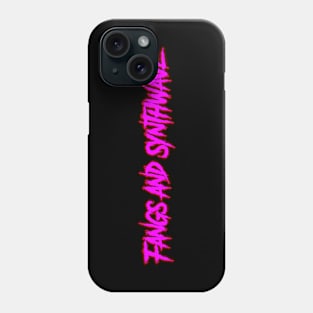 Fangs and Synthwave Long Pink Logo Phone Case