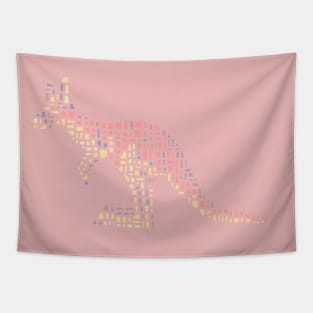 Cute pink kangaroo Tapestry